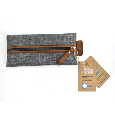85034 100% Recycled PET Fabric Flat Pencil Case