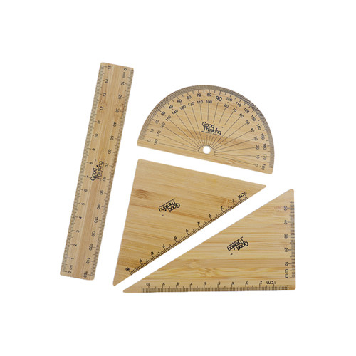 Eco-friendly Bamboo Ruler Set 4 Pack